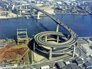 大阪大正区　ループ橋　めがね橋