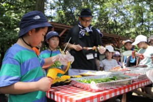 キッズキャンプ　バーベキュー
